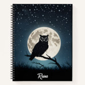 Owl on a Magical Night Notitieboek (Voorkant)