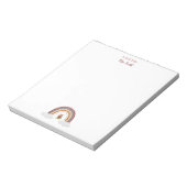 Owl onder een regenboogschool-Notitieblok Notitieblok (Linkerzijde)