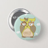 Owl Ontbreekt u Ronde Button 5,7 Cm (Voorkant /achterkant)