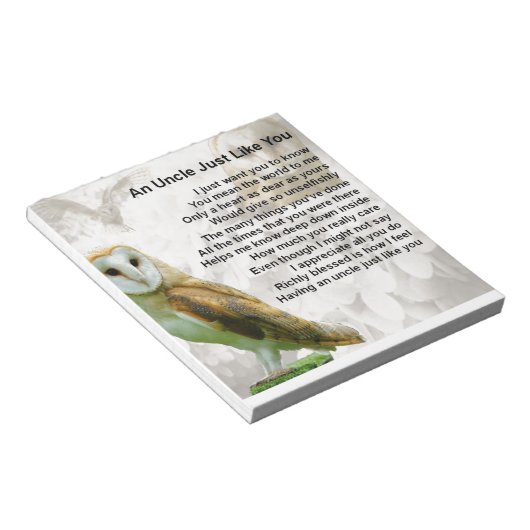 Owl - Oom Poem Notitieblok (Schuin)