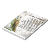 Owl - Oom Poem Notitieblok (Linkerzijde)