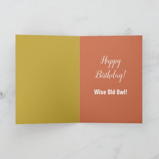 Owl op Abstracte Kunstdag van de Tak Kaart (Binnen)