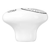Owl op bike keramische knop (Zijkant)
