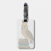 Owl op boeken bagagelabel (Achterkant verticaal)
