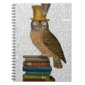 Owl op boeken notitieboek (Voorkant)