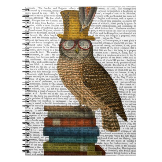 Owl op boeken notitieboek (Voorkant)