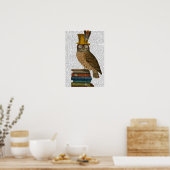 Owl op boeken poster (Keuken)