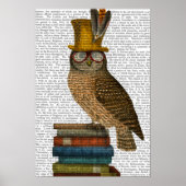 Owl op boeken poster (Voorkant)