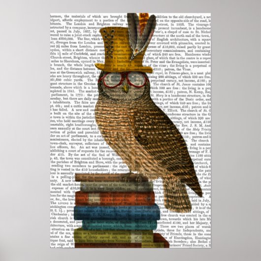 Owl op boeken poster (Voorkant)