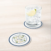 Owl op boomstronk Vogels blaast snoepsnoep Ronde Kartonnen Onderzetter (Insitu)