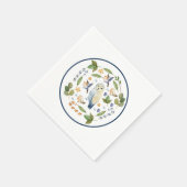 Owl op boomstronk Vogels blaast snoepsnoep Servet (Hoek)