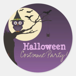 Owl op boomtak Halloween Birthday Part Sticker