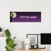 Owl op boomtak Halloween Birthday Party Banner Poster (Thuiskantoor)