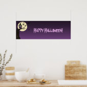 Owl op boomtak Halloween Birthday Party Banner Poster (Keuken)