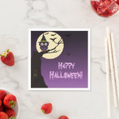 Owl op boomtak Halloween Paper Napkins Servetten (Insitu)