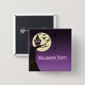 Owl op boomtak Halloween Party Button (Voorkant /achterkant)