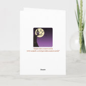 Owl op boomtak Halloween Wenskaart Kaart (Achterkant)