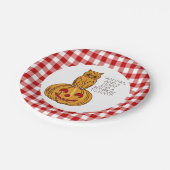 Owl op Bord van Pumpkin Gingham Pattern (Gekanteld)