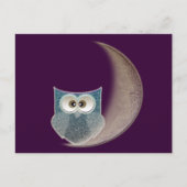 Owl op de maan briefkaart (Voorkant)
