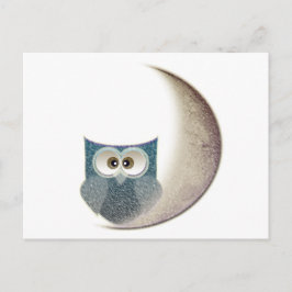 Owl op de maan briefkaart