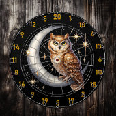 Owl op de maan dartbord