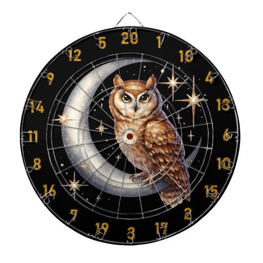 Owl op de maan dartbord (Voorkant)