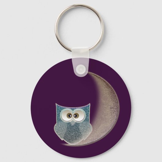 Owl op de maan sleutelhanger (Voorkant)