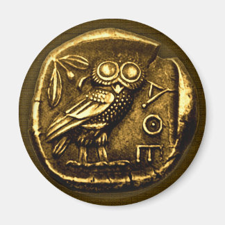 Owl op de oude griekse munt magneet