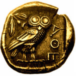 Owl op de oude griekse munt staand fotobeeldje<br><div class="desc">Origineel - door YANKAdesigns!</div>