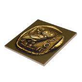 Owl op de oude griekse munt tegeltje (Zijkant)