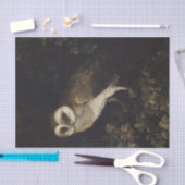 Owl op donkere achtergrond tissuepapier (Craft)