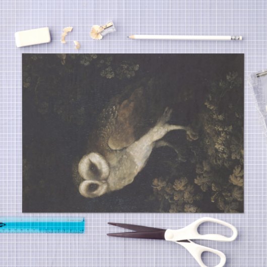 Owl op donkere achtergrond tissuepapier (Craft)