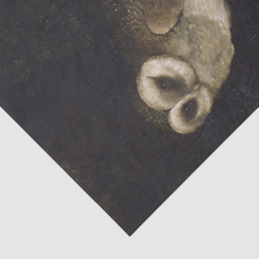 Owl op donkere achtergrond tissuepapier (Detail)