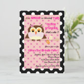 Owl op een bijkantoor - Verzoeken van de verjaarda Kaart (Staand voorkant)