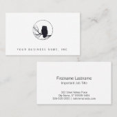 Owl op een Tak in een Cirkel Visitekaartje (Voorkant / Achterkant)