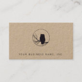 Owl op een Tak in een Cirkel Visitekaartje (Voorkant)