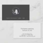 Owl op een Tak in een Cirkel Visitekaartje (Voorkant / Achterkant)