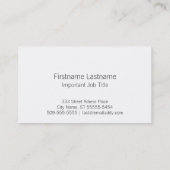 Owl op een Tak in een Cirkel Visitekaartje (Achterkant)