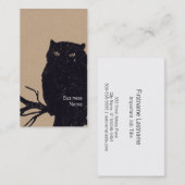 Owl op een Tak Visitekaartje (Voorkant / Achterkant)
