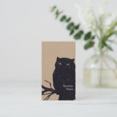 Owl op een Tak Visitekaartje (Staand voorkant)