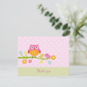 Owl op filiaal Hartelijk dank Bedankkaart (Staand voorkant)