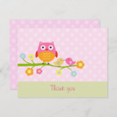 Owl op filiaal Hartelijk dank Bedankkaart (Voorkant / Achterkant)