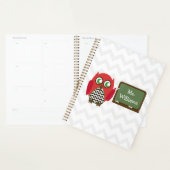 Owl op het alkboard Chevron - Aangepersonaliseerde Planner (Display)