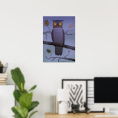 Owl op het Poster van de Tak (Thuiskantoor)