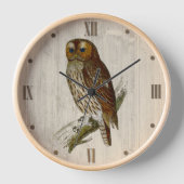 Owl op hout Kijk uit (Voorkant)