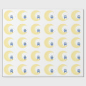 Owl op maan cadeaupapier (Vlak)