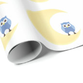 Owl op maan cadeaupapier (Rol Hoek)