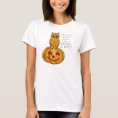 Owl op pomkin T-Shirt (Voorkant)