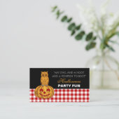 Owl op pompoen, Halloween Party Ticket Invitation Informatiekaartje (Staand voorkant)