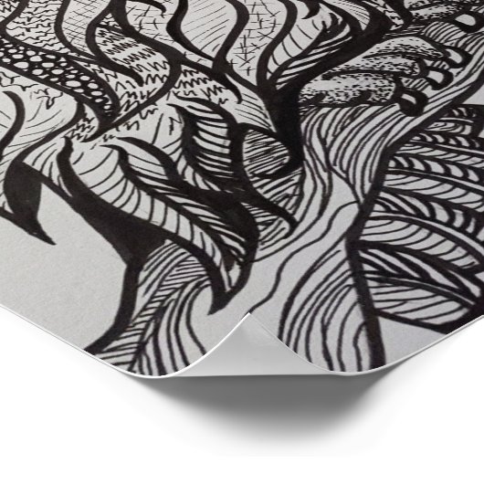 Owl op tak poster (Hoek)